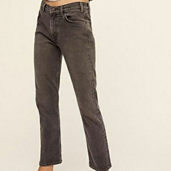 Levi's 505 Gray Wash Straight Leg Jeans Size 14 - Picture 2 of 8